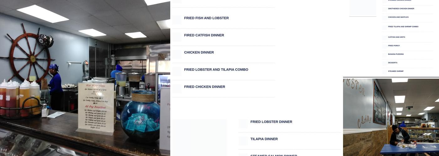 A Taste Of Seafood Menu