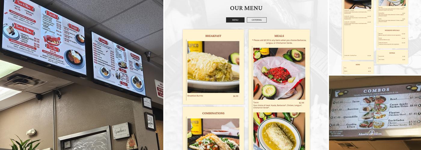 Abuela's Tacos Menu