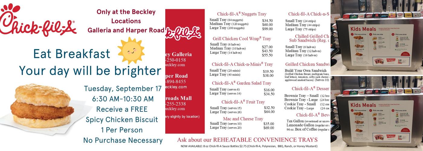 Chick-fil-A Menu