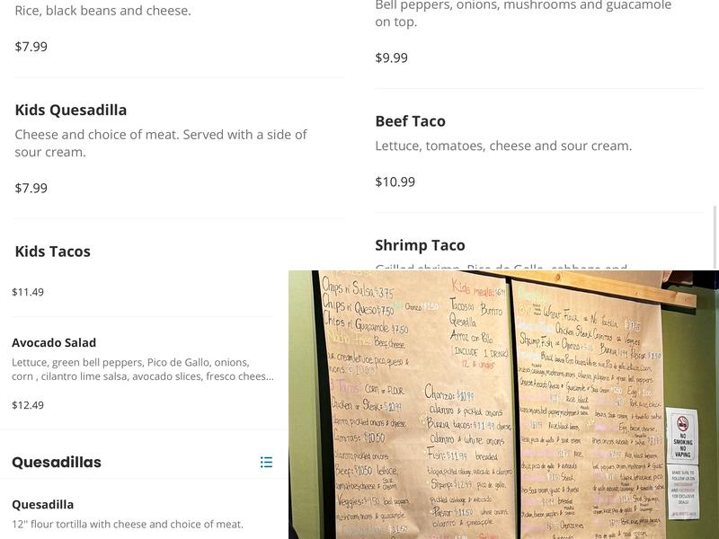 Burrito Hub Menu