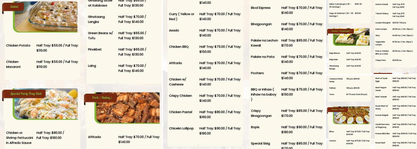 Adobolicious Menu