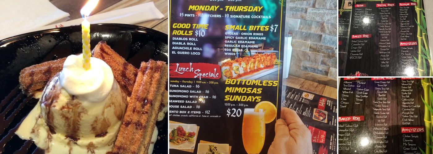 Agua Chiles Sushi Bar Menu