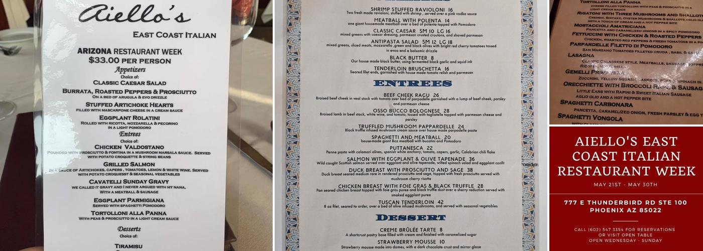 The Italian Kitchen and Wine Bar Menu