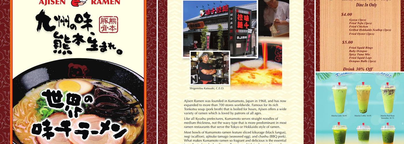 Ajisen Ramen San Diego Menu