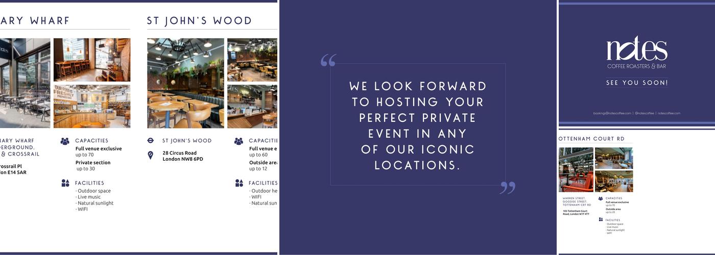 Notes Coffee Roasters & Bar | Moorgate Menu