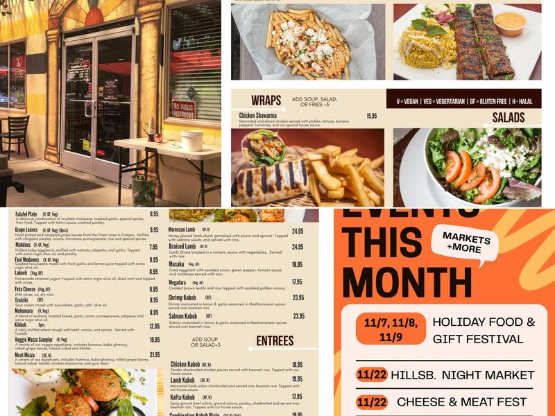 Aladdin's Café Restaurant & Catering Menu