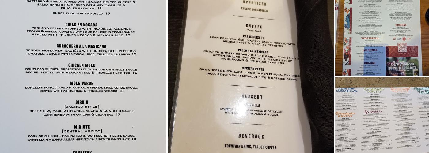 La Fogata Comida Menu