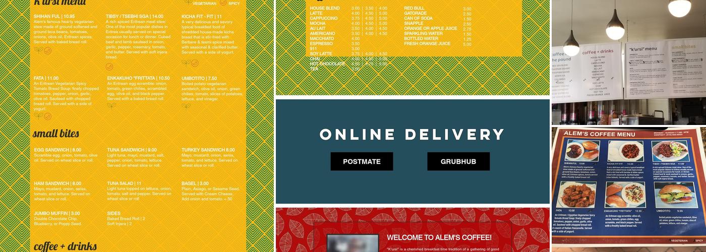 Alem's Coffee Menu
