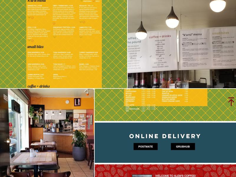 Alem's Coffee Menu