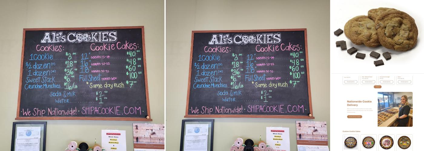 Ali’s Cookies - East Cobb Menu