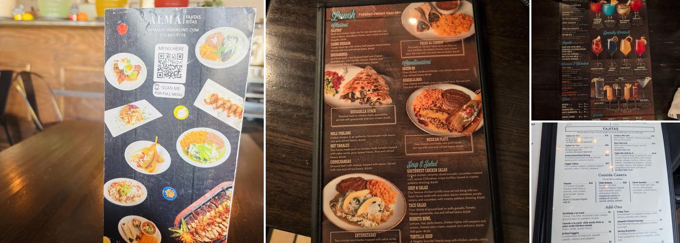 Alma Menu