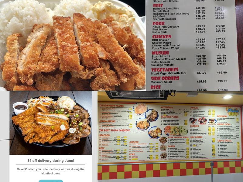 Aloha Hawaiian Barbecue Menu