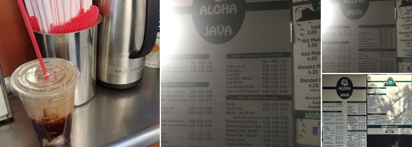Aloha Java Menu