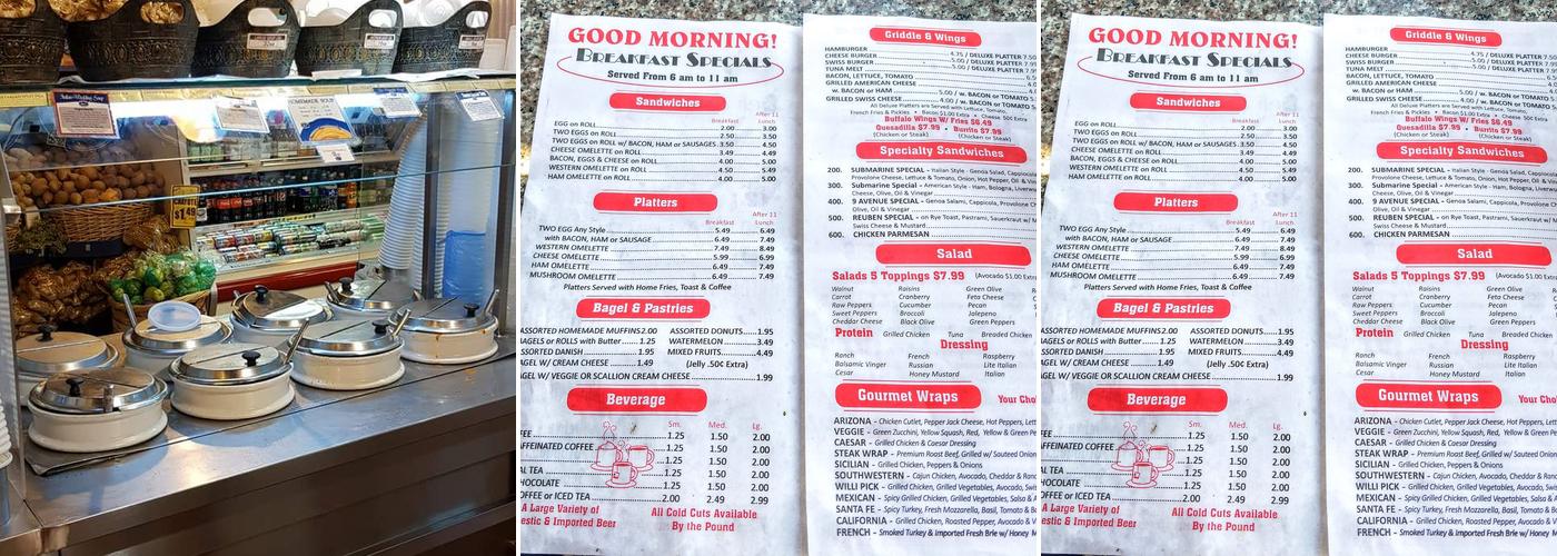 AM-PM Deli Grocery Menu