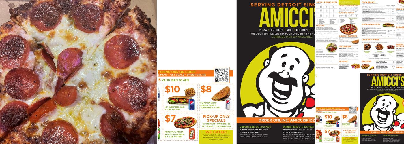 Amicci's Pizza Menu