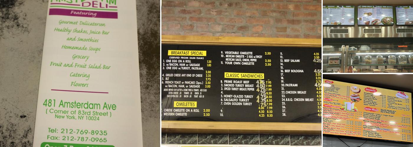 Amsterdam Cafe Menu