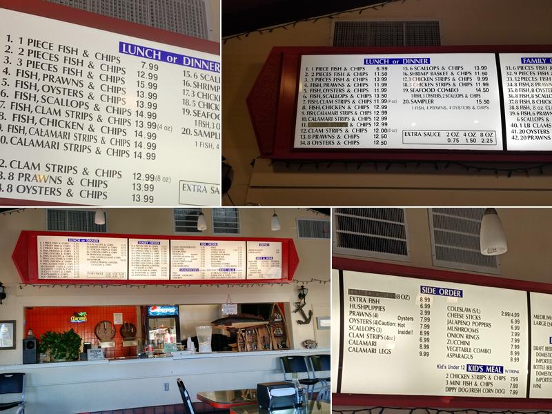 Anchors Fish & Chips Menu