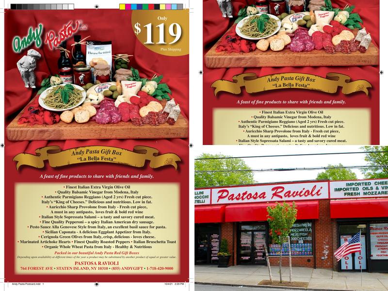 Pastosa Ravioli & Andy Pasta Forest Avenue Menu