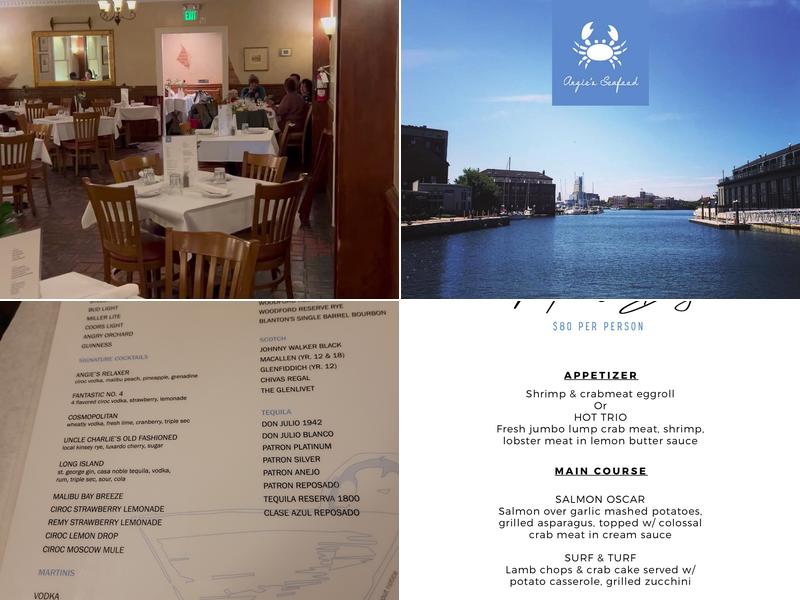 Angie's Seafood Menu