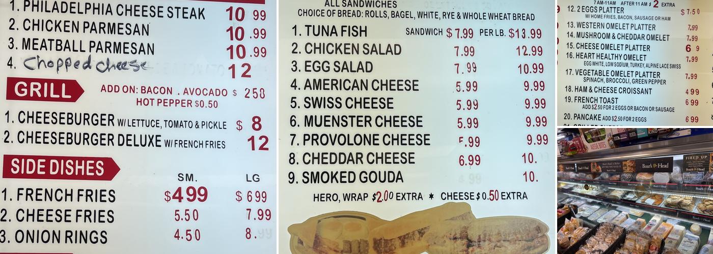 Anitas Deli & Grocery Menu