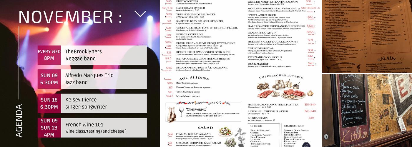 AOC East Menu
