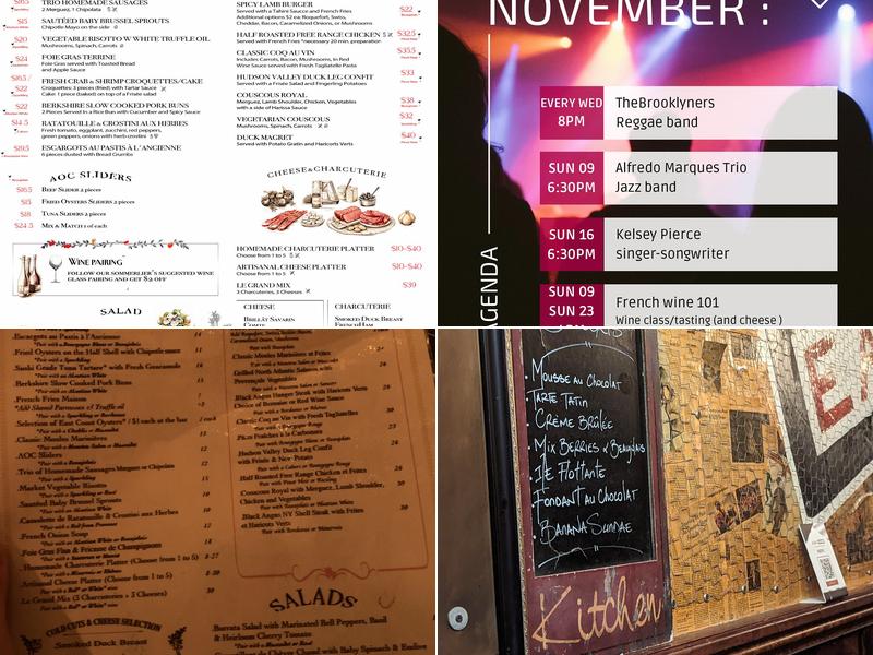 AOC East Menu