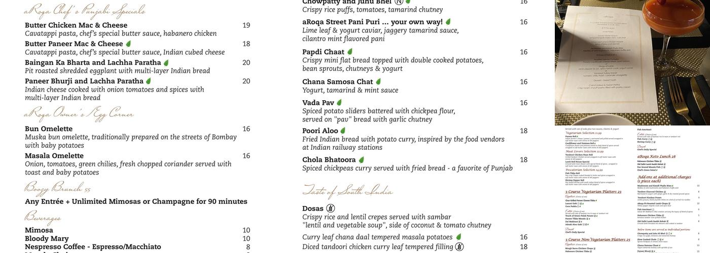 aRoqa Menu