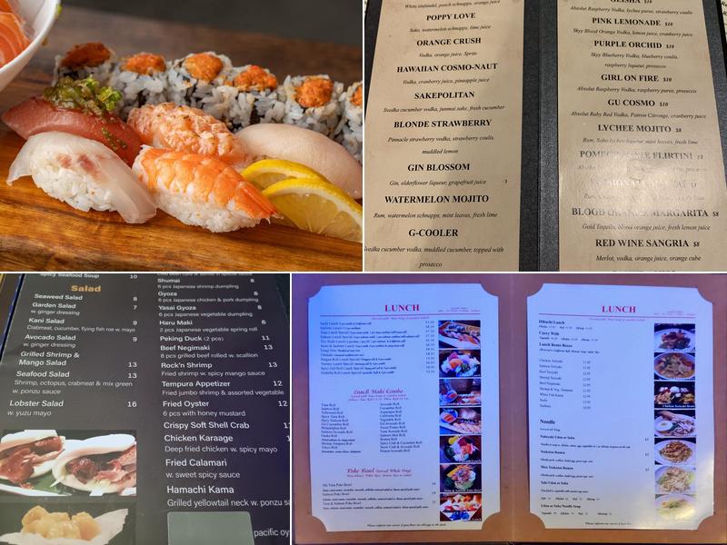 GU JAPANESE FUSION SUSHI & BAR Menu