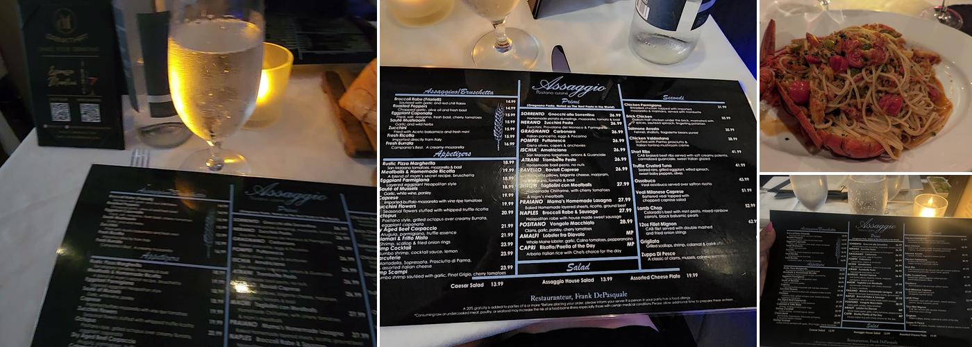 Assaggio Menu