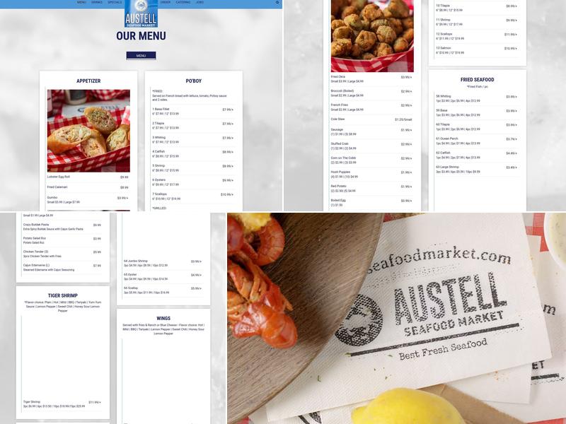 Austell Seafood Market Menu