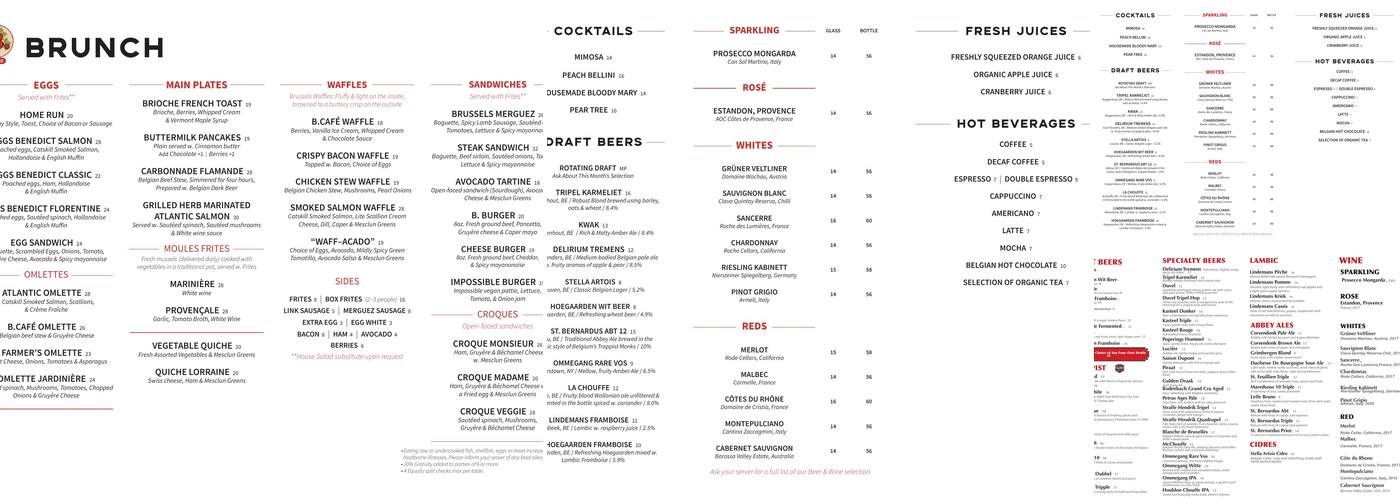 B. Cafe Menu