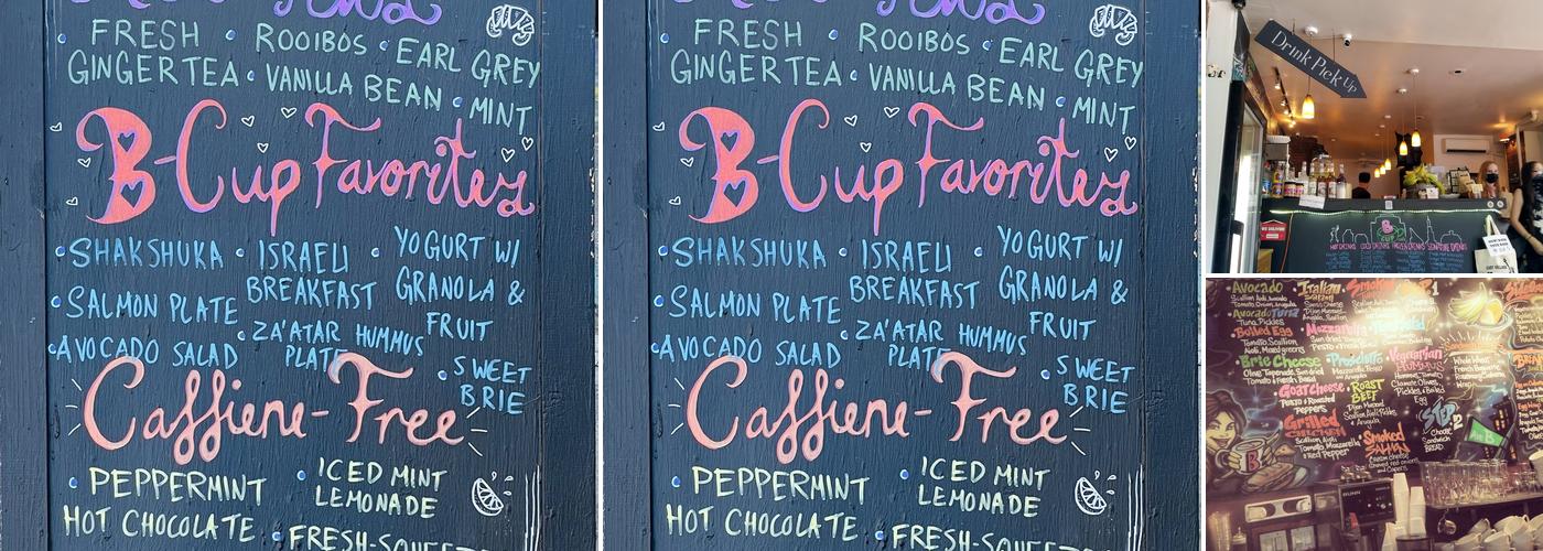B Cup Cafe Menu