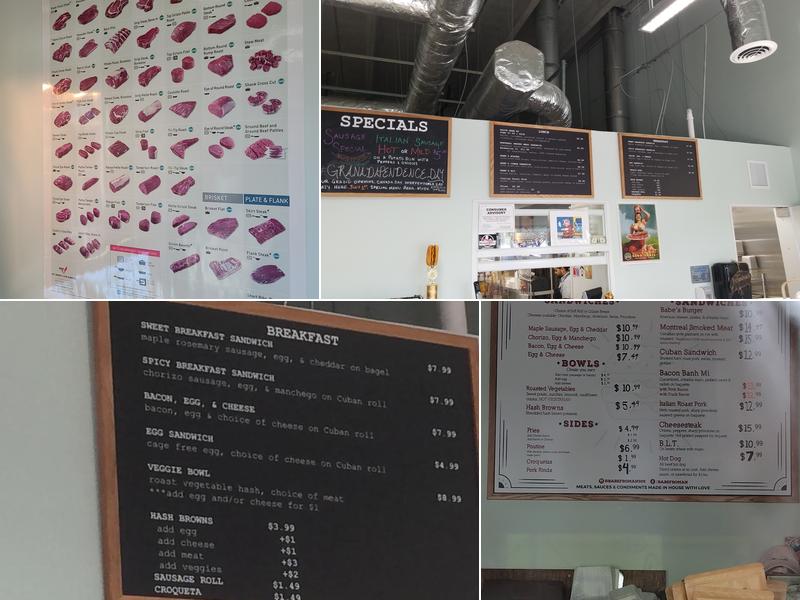 Babe's Meat & Counter Menu
