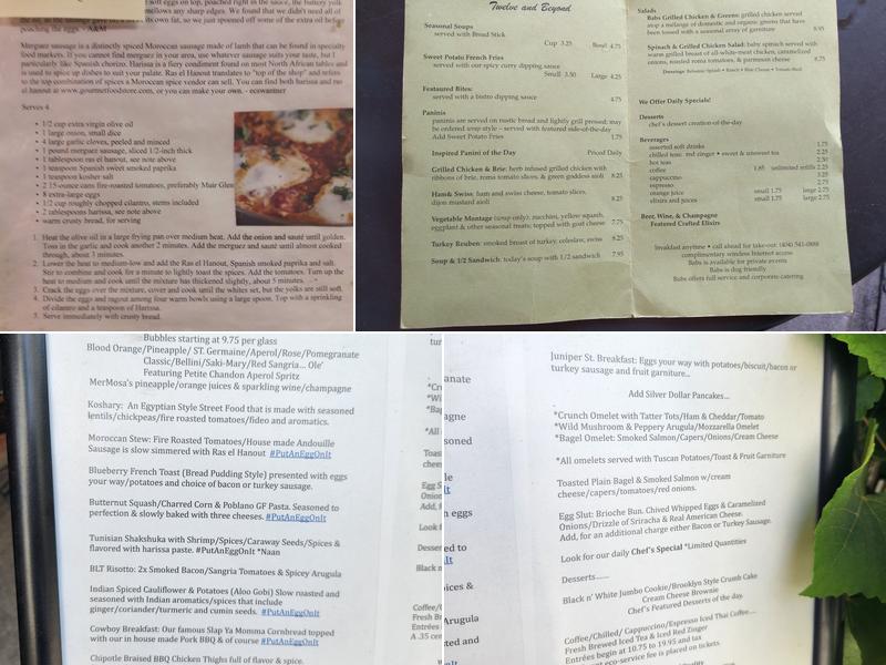 Babs Midtown Menu