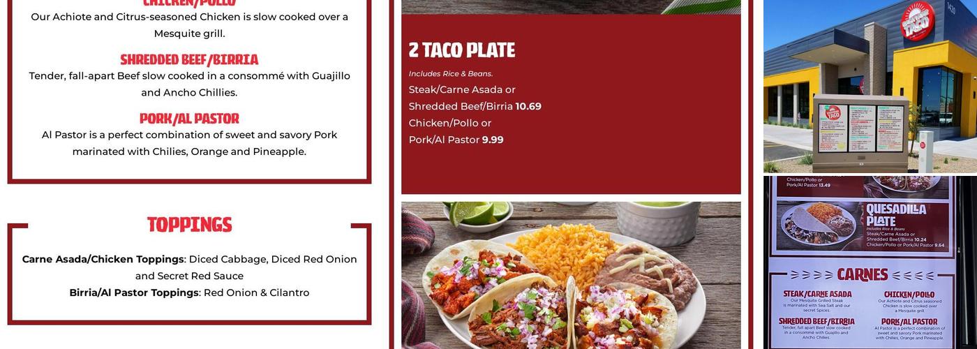 Backyard Taco - Gilbert Menu