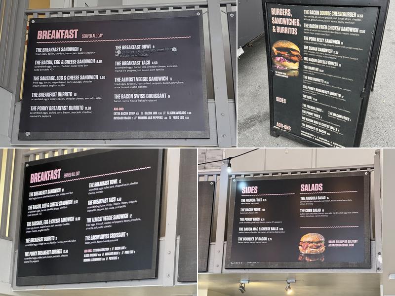 Bacon Bacon Menu