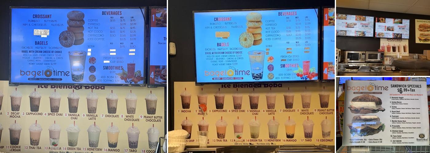 Bagel Time Menu