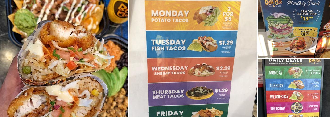 Baja Cali Fish & Tacos (Pasadena-Washington) Menu
