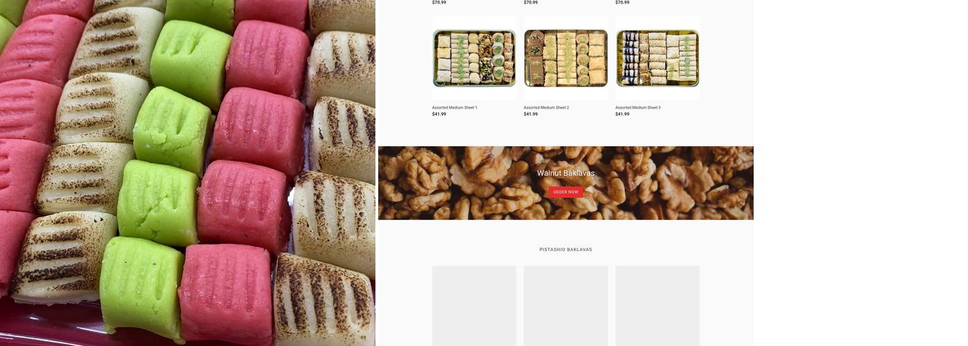 Baklava Factory Menu