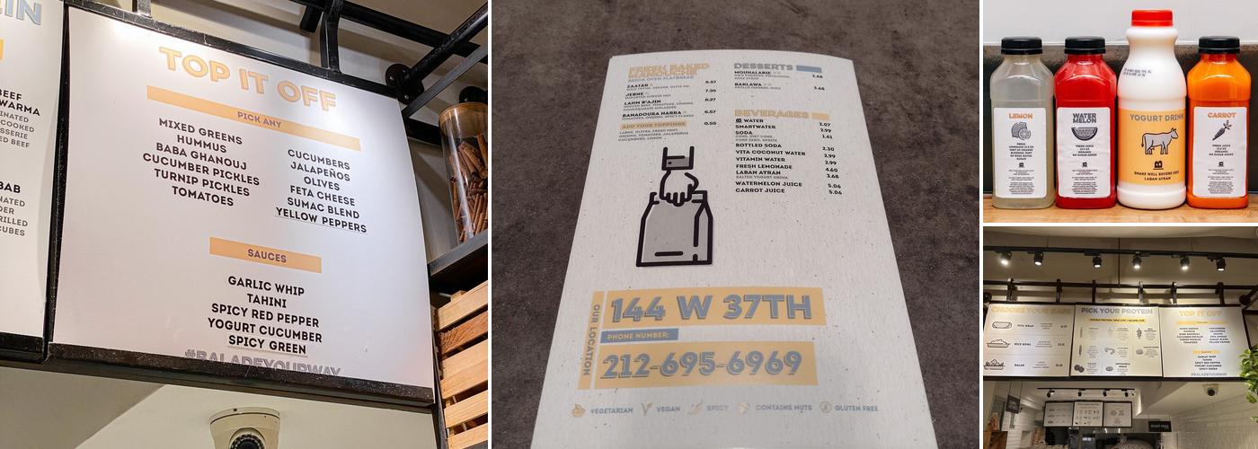 Balade Your Way Menu