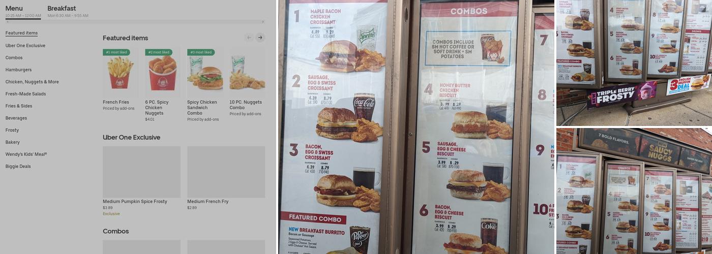 Wendy's Menu