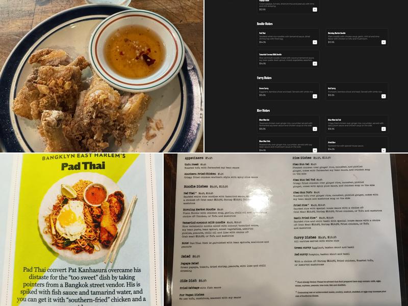 Bangklyn East Harlem Menu