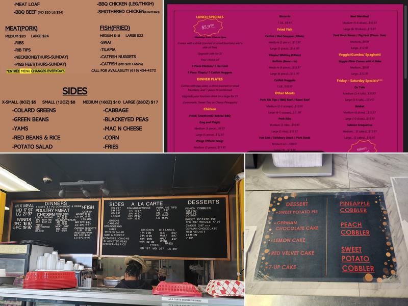 Bankhead Mississippi Style Cooking Menu