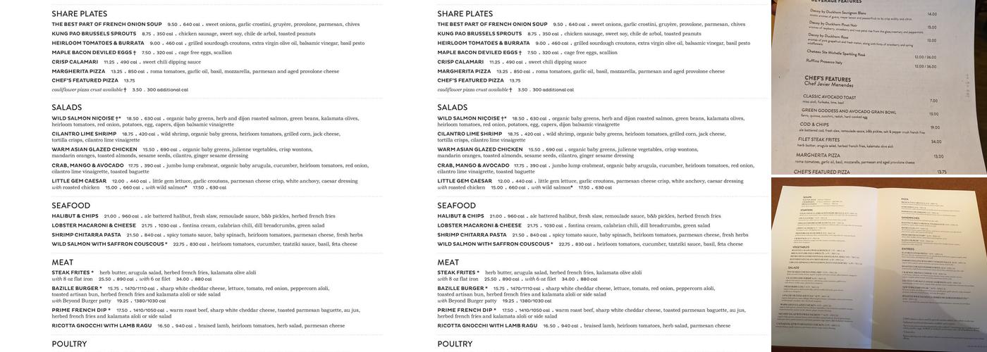 Bazille Menu