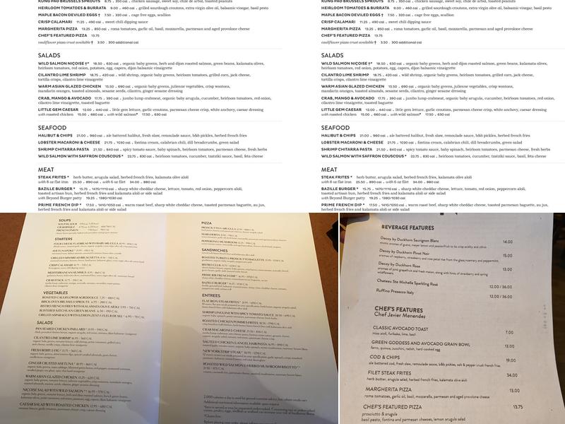 Bazille Menu