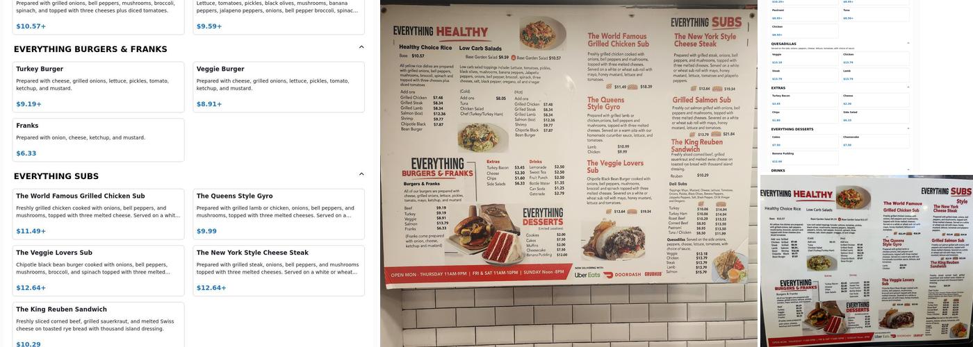 Mr Everything Cafe Menu