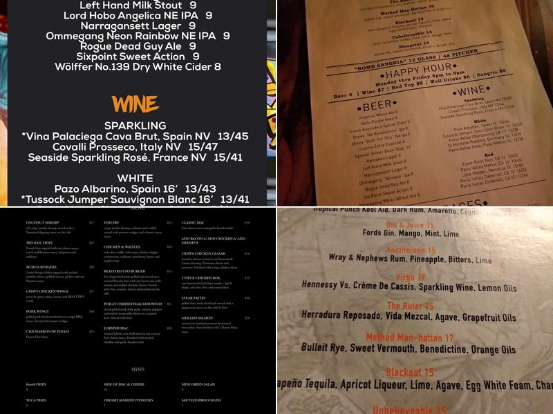 Beatstro Menu