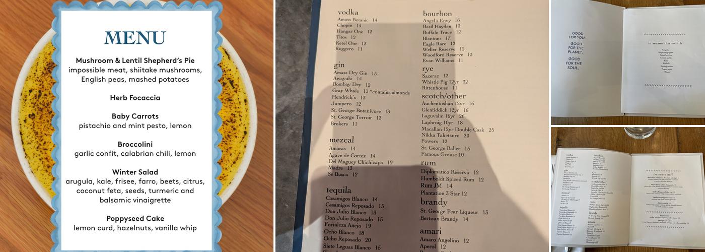 Wildseed Menu