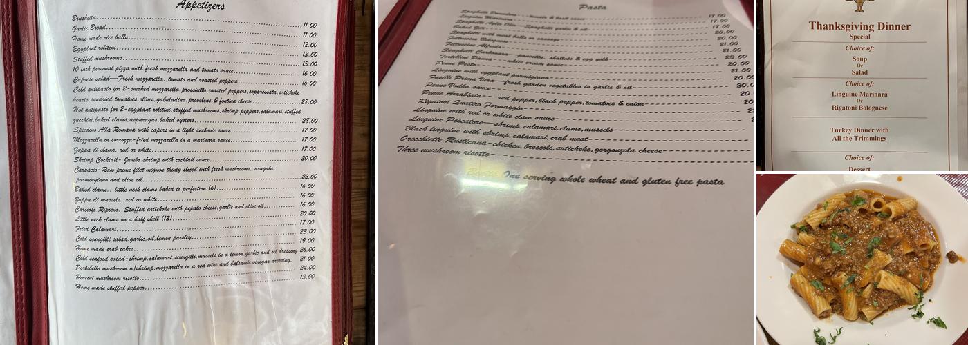 Benito One Menu