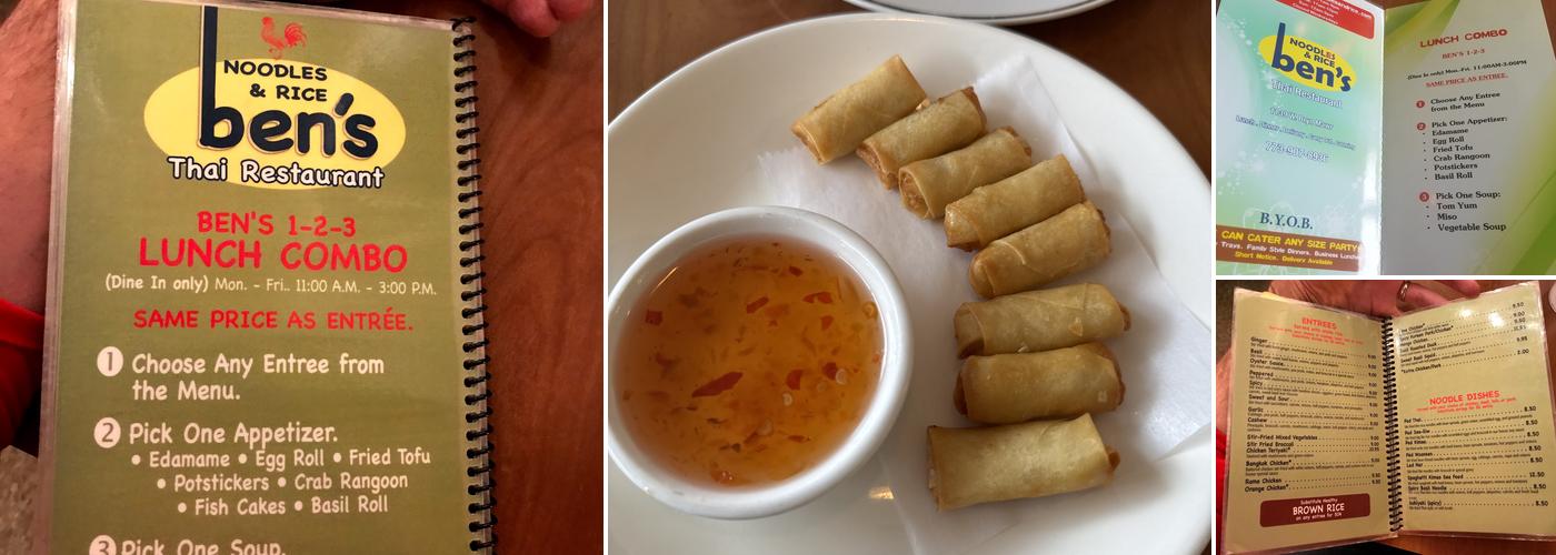 Ben's Noodles & Rice Menu